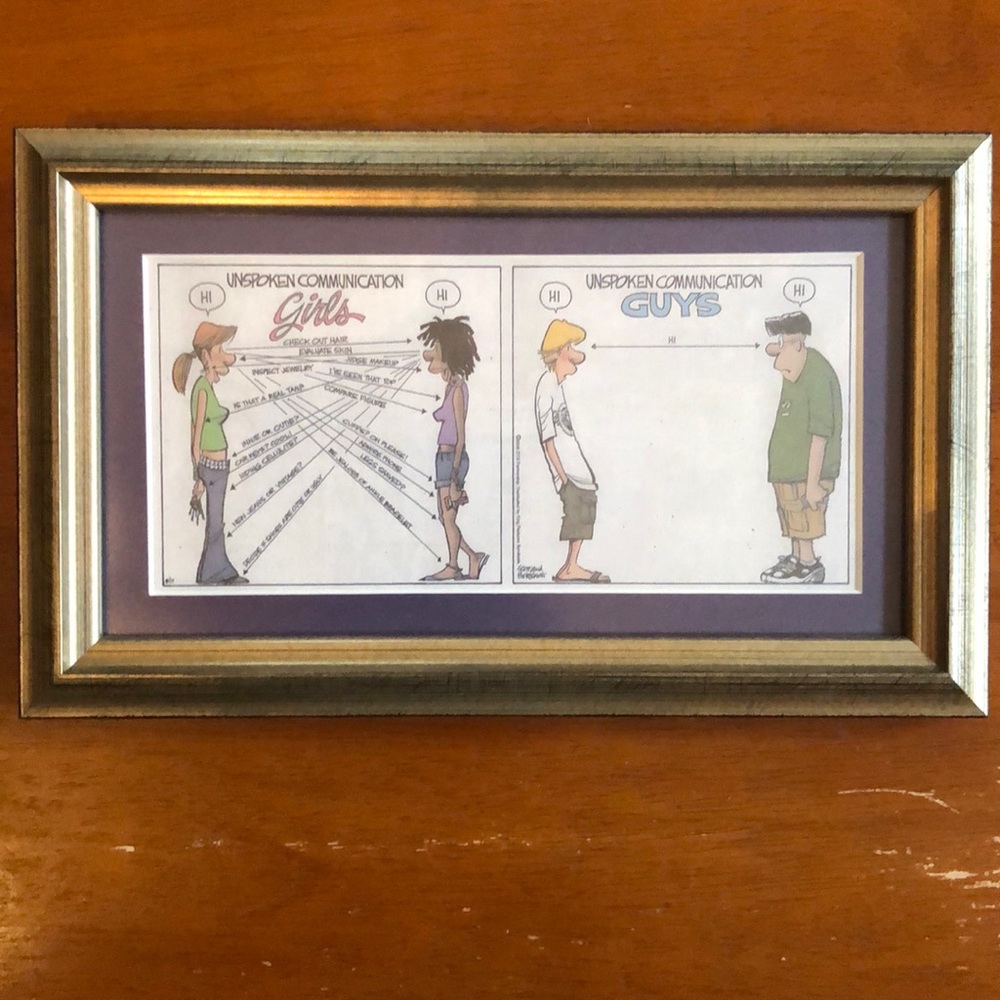 Professionally Framed Comic Zits “Unspoken Communication” Funny Artwork